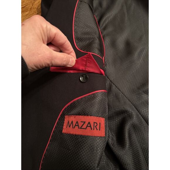 Mazari Ultra Slim Fit - Mens 38R - Solid Black Suit Jacket - Stretch Armhole - Picture 6 of 11
